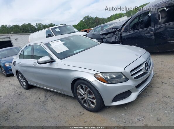 55SWF4JB5GU111752 2016 MERCEDES-BENZ C-CLASS Silver Вид задньої частини салону