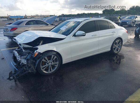 55SWF4JB5GU168940 2016 MERCEDES-BENZ C-CLASS White Vista tres cuartos delantera izquierda