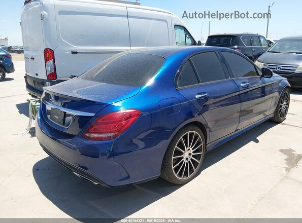55SWF4JB5HU202974 2017 MERCEDES-BENZ C-CLASS Blue უკანა მარჯვენა