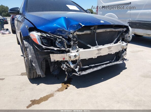 55SWF4JB5HU202974 2017 MERCEDES-BENZ C-CLASS Blue წინა ხედი