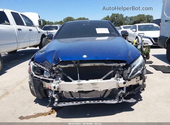 55SWF4JB5HU202974 2017 MERCEDES-BENZ C-CLASS Blue ხელსაწყოთა პანელის ხედი