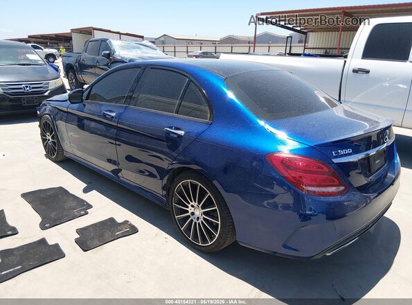 55SWF4JB5HU202974 2017 MERCEDES-BENZ C-CLASS Blue უკანა მარცხენა