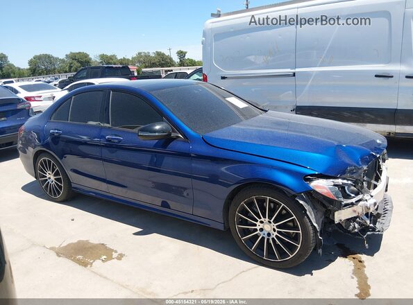 55SWF4JB5HU202974 2017 MERCEDES-BENZ C-CLASS Blue უკანა სალონის ხედი