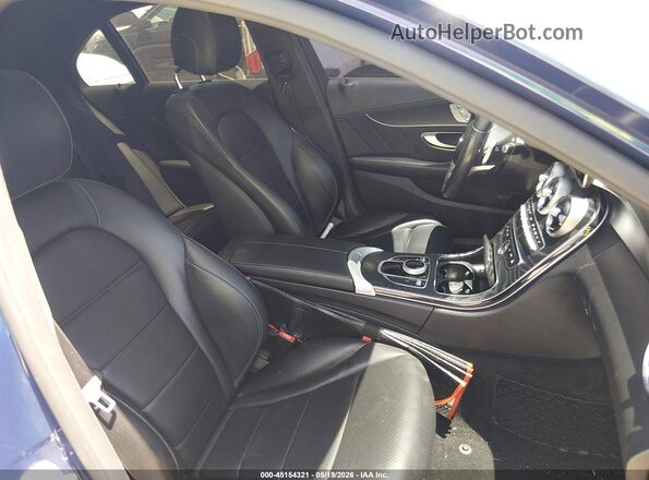 55SWF4JB5HU202974 2017 MERCEDES-BENZ C-CLASS Blue წინა სალონის ხედი