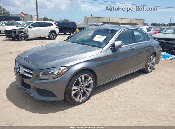 55SWF4JB5JU278930 2018 MERCEDES-BENZ C-CLASS Gray Przód lewy