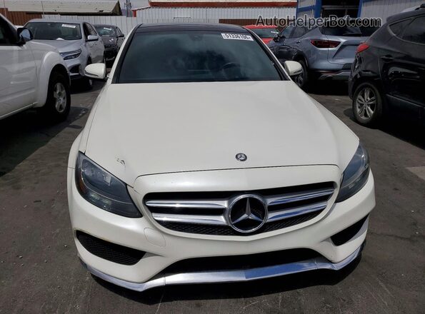 55SWF4JB7HU225026 2017 MERCEDES-BENZ C White Widok z przodu