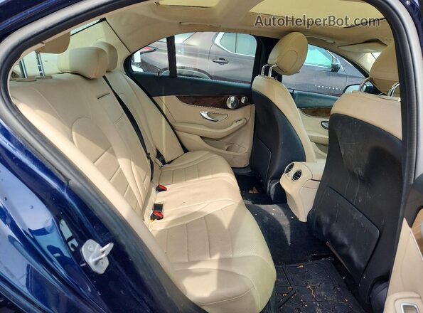 55SWF4JB8GU161500 2016 MERCEDES-BENZ C Blue უკანა სავარძლების ხედი