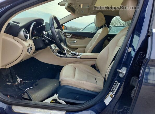 55SWF4JB8GU161500 2016 MERCEDES-BENZ C Blue წინა სალონის ხედი