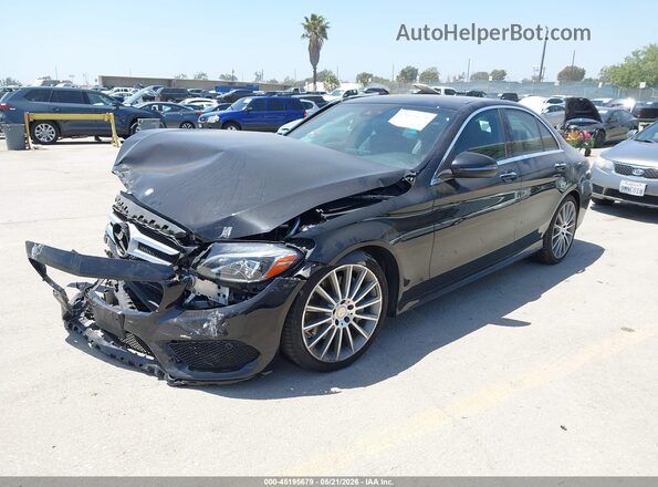 55SWF4JB8HU202645 2017 MERCEDES-BENZ C-CLASS Черный Передняя левая четверть