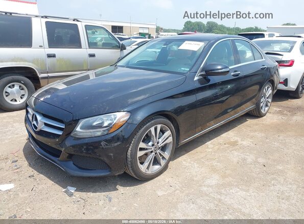55SWF4JB8JU273608 2018 MERCEDES-BENZ C-CLASS Black Front left