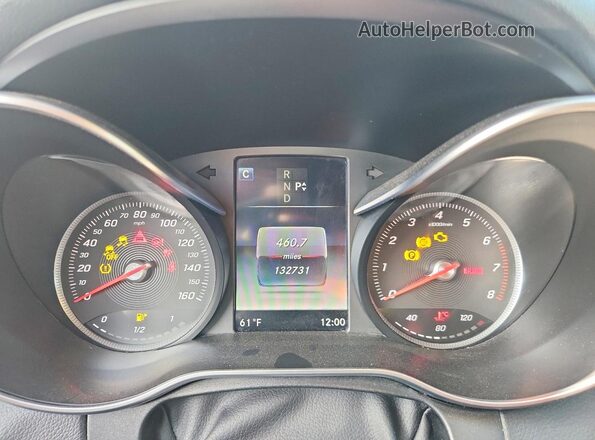 55SWF4JB9GU161330 2016 MERCEDES-BENZ C Black Вид щитка приладів