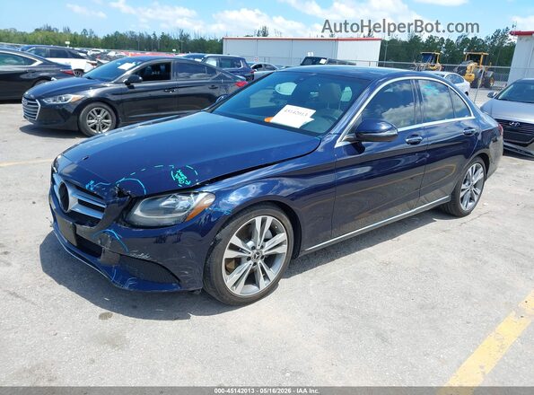 55SWF4JB9JU279126 2018 MERCEDES-BENZ C-CLASS Blue Vista tres cuartos delantera izquierda