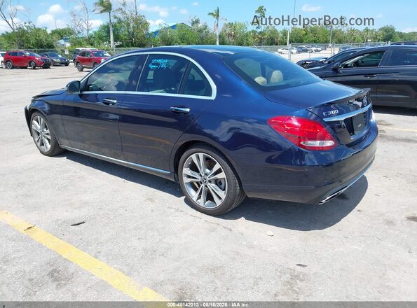 55SWF4JB9JU279126 2018 MERCEDES-BENZ C-CLASS Blue Trasero izquierdo