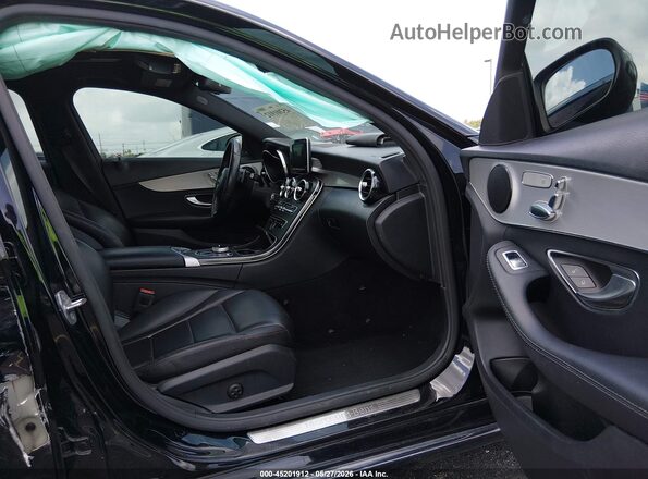55SWF4JB9JU280261 2018 MERCEDES-BENZ C-CLASS Черный Вид салона спереди