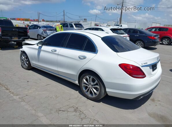 55SWF4JBXGU128854 2016 MERCEDES-BENZ C-CLASS White Trasero izquierdo