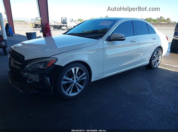 55SWF4JBXHU179532 2017 MERCEDES-BENZ C-CLASS White Առջևի ձախ երեք քառորդ տեսարան