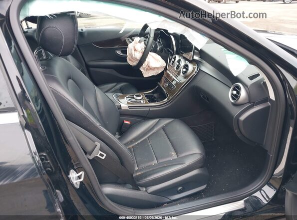 55SWF4JBXHU225666 2017 MERCEDES-BENZ C-CLASS Black Widok wnętrza z przodu