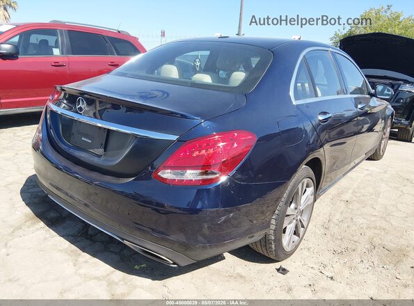 55SWF4JBXJU255546 2018 MERCEDES-BENZ C-CLASS Blue Trasero derecho