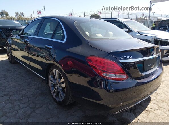 55SWF4JBXJU255546 2018 MERCEDES-BENZ C-CLASS Blue Trasero izquierdo