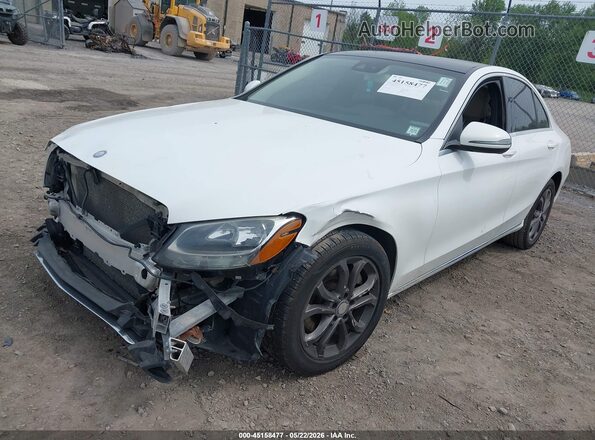 55SWF4KB0GU122527 2016 MERCEDES-BENZ C-CLASS White Przód lewy