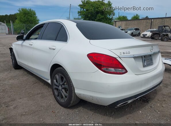 55SWF4KB0GU122527 2016 MERCEDES-BENZ C-CLASS White Tył lewy