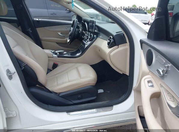 55SWF4KB0GU122527 2016 MERCEDES-BENZ C-CLASS White Widok wnętrza z przodu
