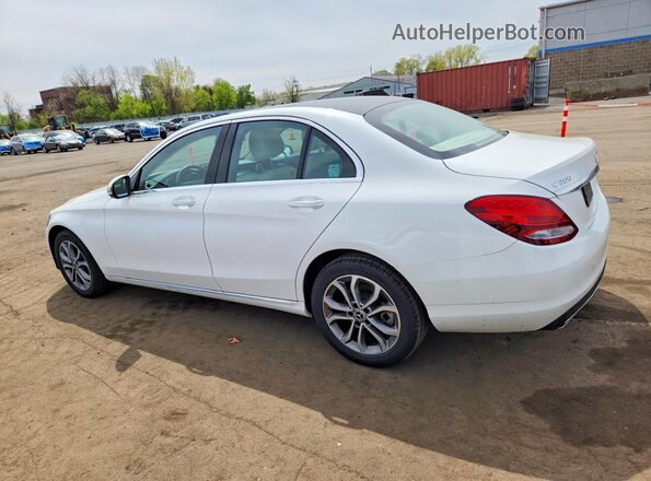 55SWF4KB0HU211788 2017 MERCEDES-BENZ C White Trasero izquierdo