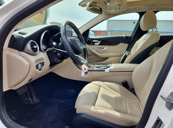 55SWF4KB0HU211788 2017 MERCEDES-BENZ C White Vista interior delantera