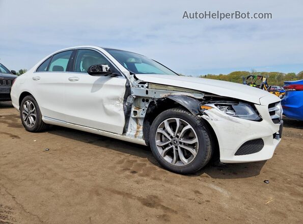 55SWF4KB0HU211788 2017 MERCEDES-BENZ C White Delantero derecho