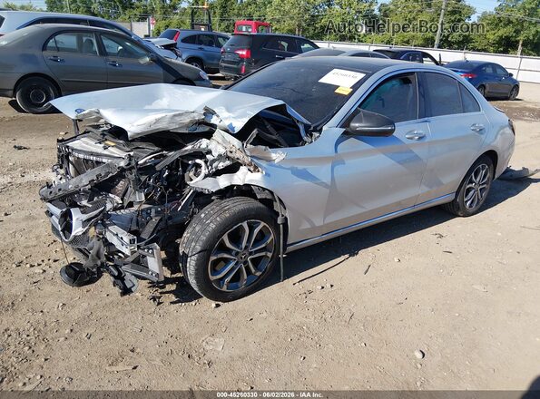 55SWF4KB0HU221964 2017 MERCEDES-BENZ C-CLASS Silver Przód lewy