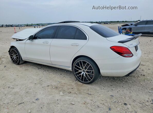 55SWF4KB0JU248197 2018 MERCEDES-BENZ C White Trasero izquierdo