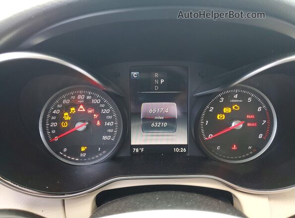 55SWF4KB0JU248197 2018 MERCEDES-BENZ C White Vista del cuadro de instrumentos