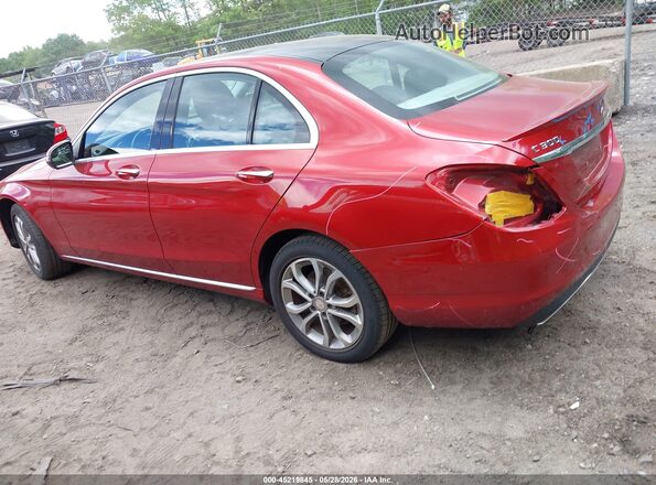 55SWF4KB1GU120446 2016 MERCEDES-BENZ C-CLASS Red Rear left
