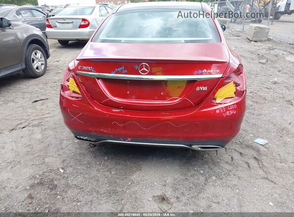 55SWF4KB1GU120446 2016 MERCEDES-BENZ C-CLASS Red Front view