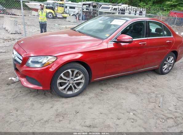 55SWF4KB1GU120446 2016 MERCEDES-BENZ C-CLASS Red Front left
