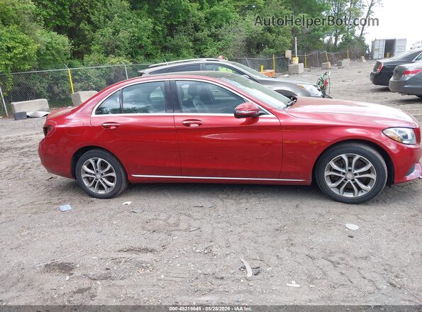 55SWF4KB1GU120446 2016 MERCEDES-BENZ C-CLASS Red Rear interior view