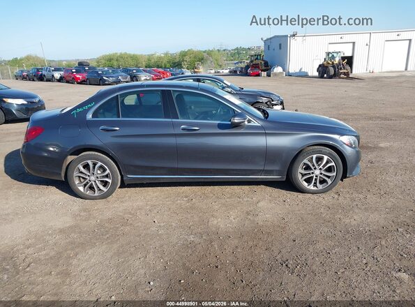 55SWF4KB1GU161157 2016 MERCEDES-BENZ C-CLASS Серый Вид задней части салона