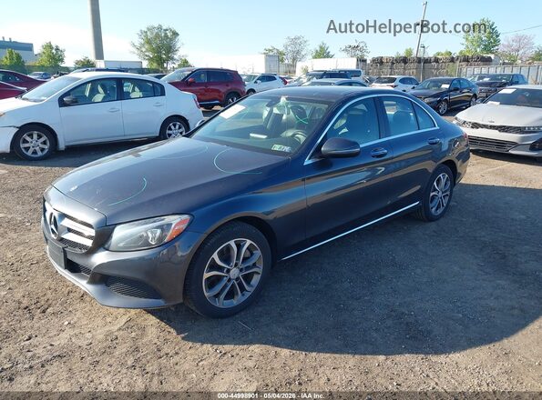 55SWF4KB1GU161157 2016 MERCEDES-BENZ C-CLASS Серый Передняя левая четверть