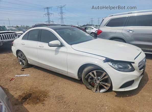 55SWF4KB2HU200923 2017 MERCEDES-BENZ C White Przód prawy