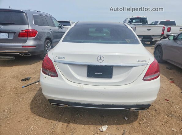 55SWF4KB2HU200923 2017 MERCEDES-BENZ C White Widok z tyłu