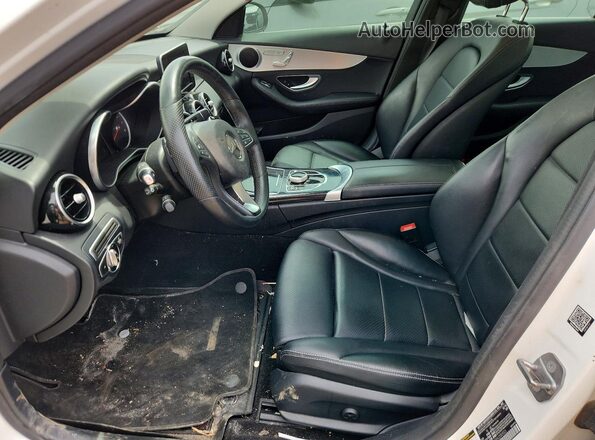 55SWF4KB2HU200923 2017 MERCEDES-BENZ C White Widok wnętrza z przodu