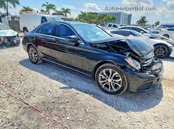 55SWF4KB3GU125180 2016 MERCEDES-BENZ C Black Przód prawy