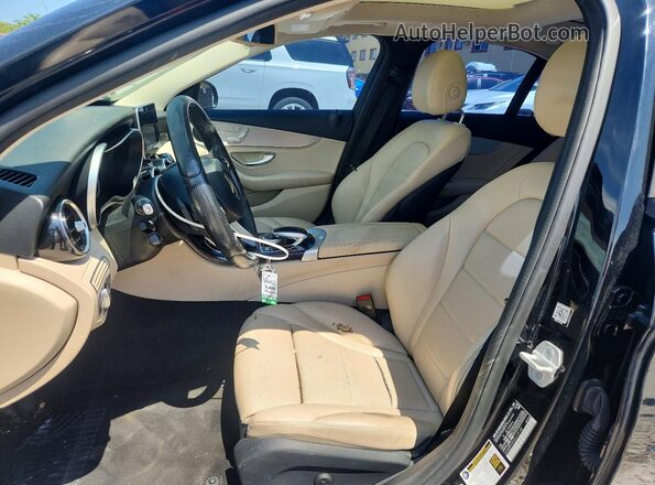 55SWF4KB3GU125180 2016 MERCEDES-BENZ C Black Widok wnętrza z przodu