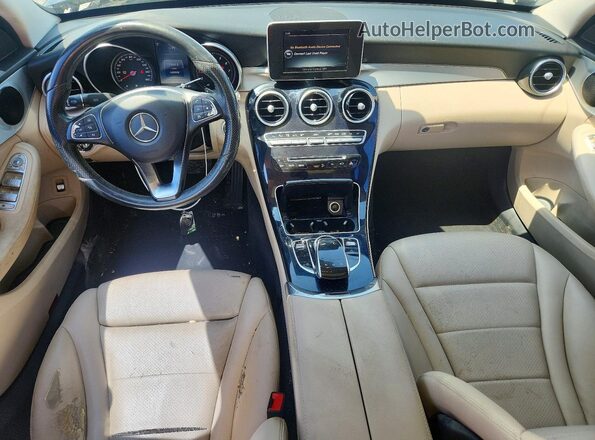 55SWF4KB3GU125180 2016 MERCEDES-BENZ C Black Widok deski rozdzielczej