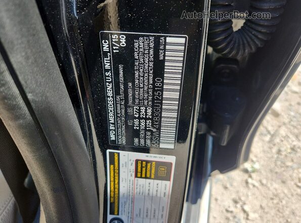 55SWF4KB3GU125180 2016 MERCEDES-BENZ C Black Widok komory silnika