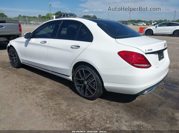 55SWF4KB3HU208111 2017 MERCEDES-BENZ C-CLASS White Задня ліва чверть