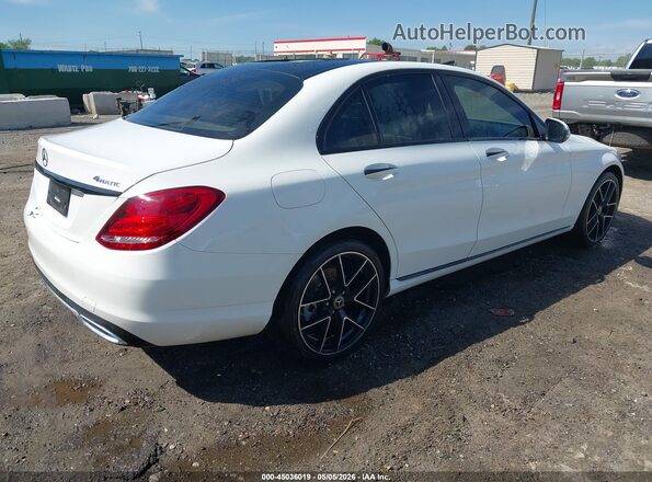 55SWF4KB3HU208111 2017 MERCEDES-BENZ C-CLASS White Задня права чверть