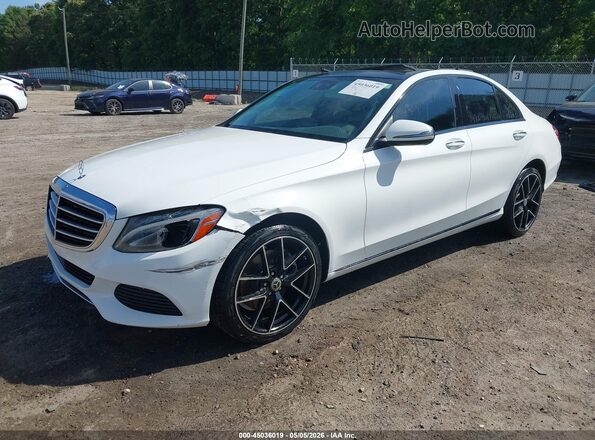 55SWF4KB3HU208111 2017 MERCEDES-BENZ C-CLASS White Передня ліва чверть
