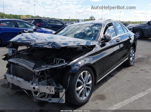 55SWF4KB4GU124121 2016 MERCEDES-BENZ C-CLASS Черный Передняя левая четверть
