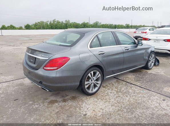 55SWF4KB4HU206058 2017 MERCEDES-BENZ C-CLASS Gray Задня права чверть